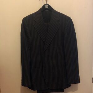 Gucci silk cotton brown Pinstripe Suit
